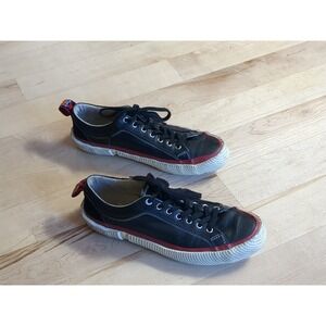 Spingle Move Leather Sneakers Vulcanized Bingo Japan Sz 7-7.5 Small‎ Black White